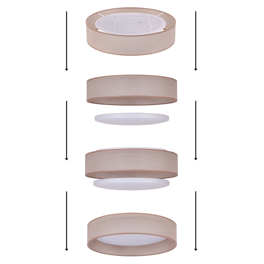 Duolla - Plafoniera LED ROLLER LED/24W/230V diametro 45 cm antracite