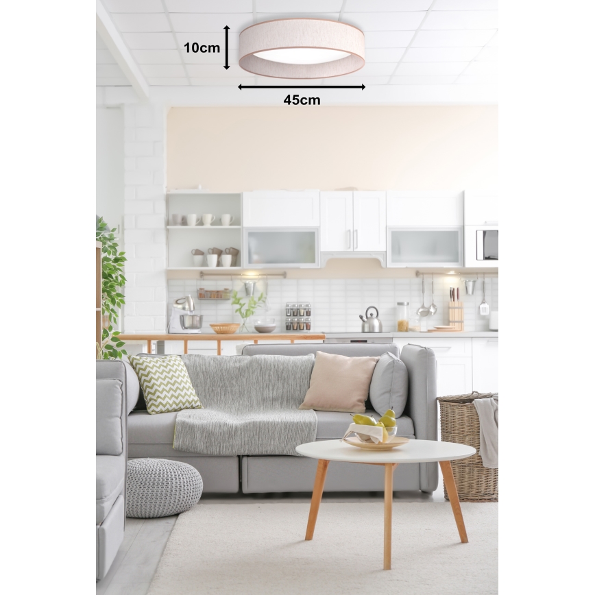 Duolla - Plafoniera LED ROLLER LED/24W/230V diametro 45 cm beige