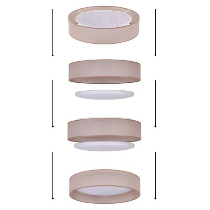 Duolla - Plafoniera LED ROLLER LED/24W/230V diametro 45 cm beige