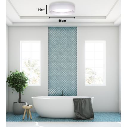 Duolla - Plafoniera LED ROLLER LED/24W/230V diametro 45 cm bianco