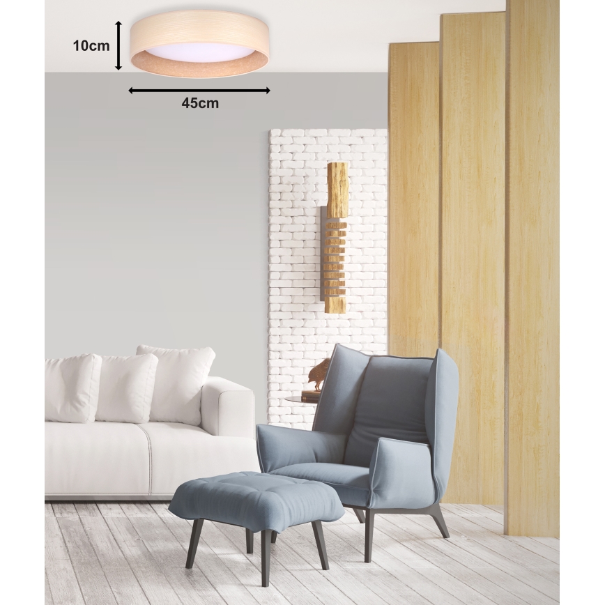 Duolla - Plafoniera LED ROLLER LED/24W/230V diametro 45 cm cenere
