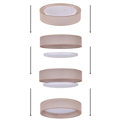 Duolla - Plafoniera LED ROLLER LED/24W/230V diametro 45 cm grigio chiaro