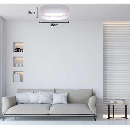 Duolla - Plafoniera LED ROLLER LED/24W/230V diametro 45 cm grigio chiaro