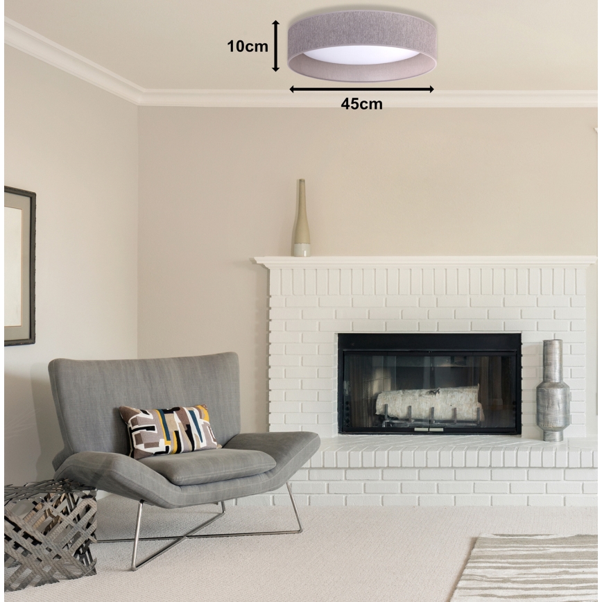 Duolla - Plafoniera LED ROLLER LED/24W/230V diametro 45 cm grigio chiaro
