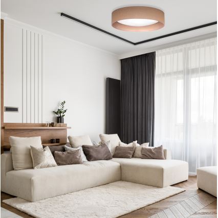 Duolla - Plafoniera LED ROLLER LED/24W/230V diametro 45 cm marrone chiaro