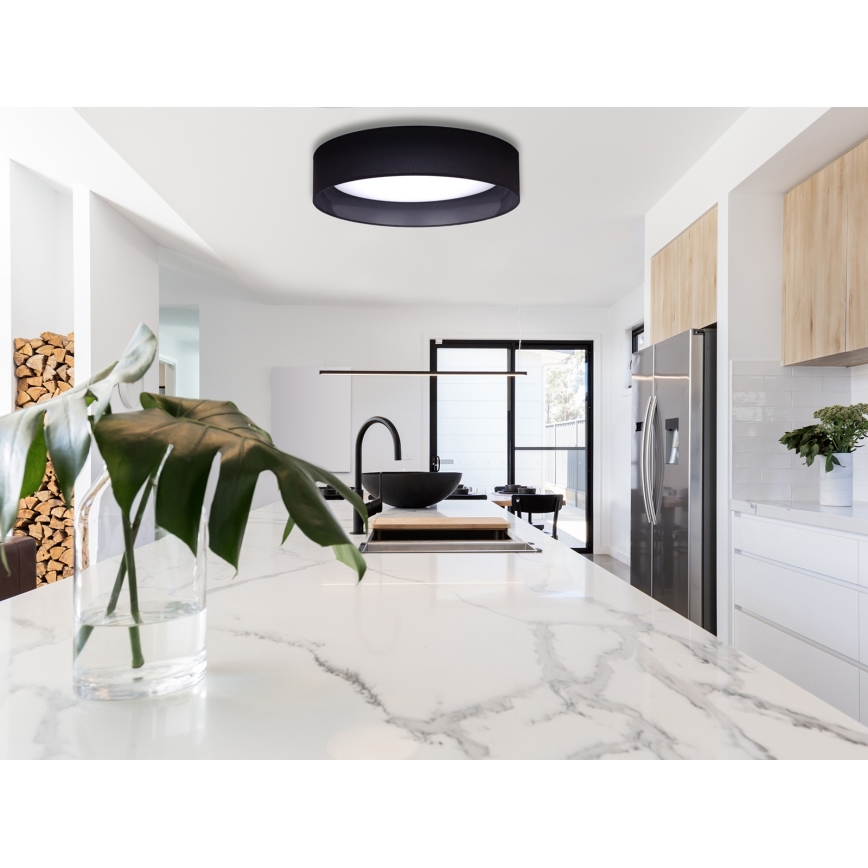 Duolla - Plafoniera LED ROLLER LED/24W/230V diametro 45 cm nero