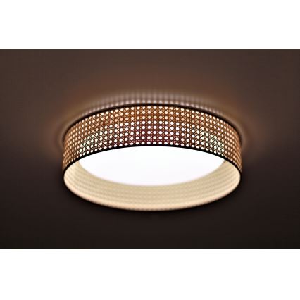 Duolla - Plafoniera LED ROLLER LED/24W/230V diametro 45 cm rattan