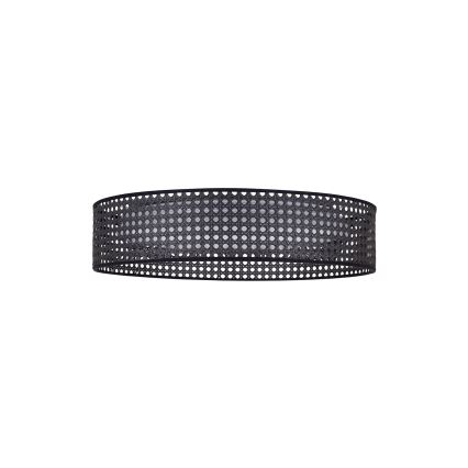 Duolla - Plafoniera LED ROLLER RATTAN LED/24W/230V diametro 45 cm nero