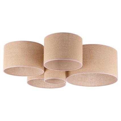 Duolla - Plafoniera ROLLER PENTO 5xE27/60W/230V beige