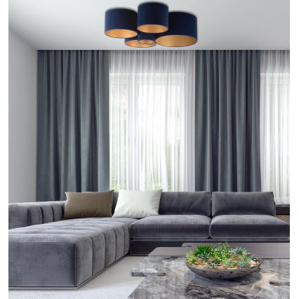 Duolla - Plafoniera ROLLER PENTO 5xE27/60W/230V blu
