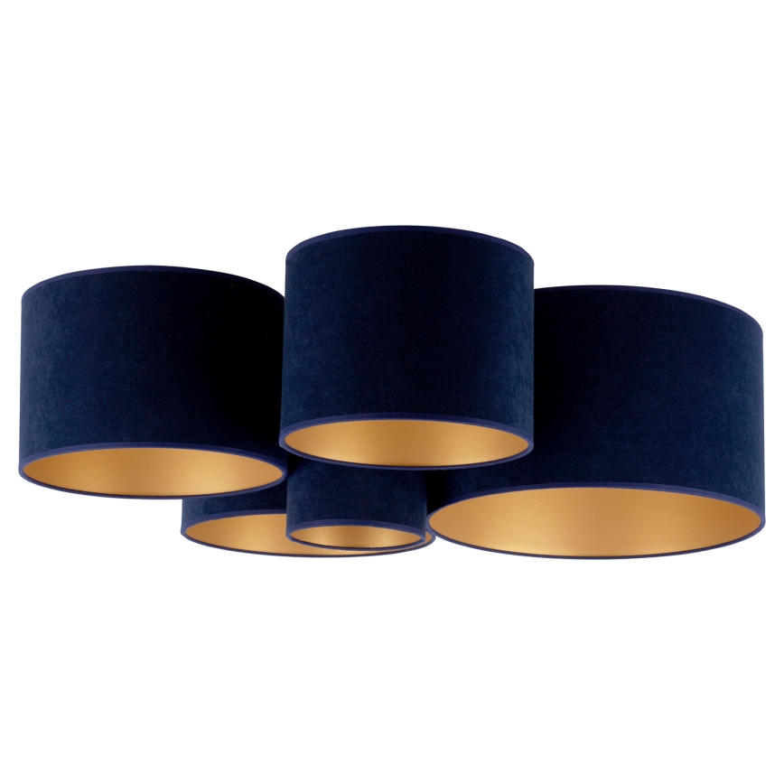 Duolla - Plafoniera ROLLER PENTO 5xE27/60W/230V blu