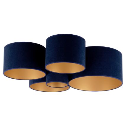 Duolla - Plafoniera ROLLER PENTO 5xE27/60W/230V blu