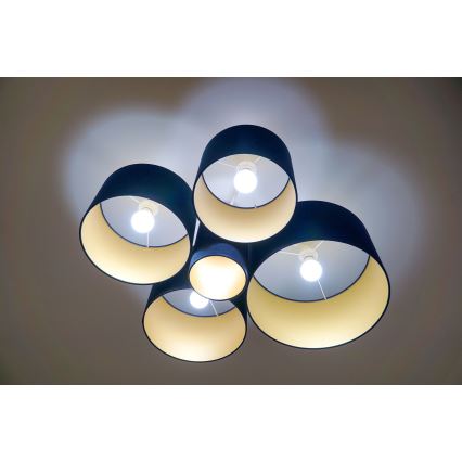 Duolla - Plafoniera ROLLER PENTO 5xE27/60W/230V blu