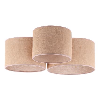 Duolla - Plafoniera ROLLER TRIO 3xE27/60W/230V beige