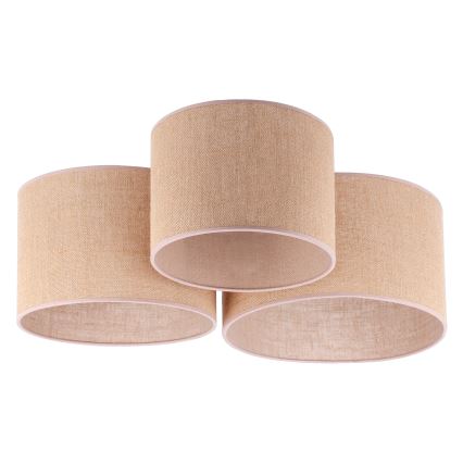 Duolla - Plafoniera ROLLER TRIO 3xE27/60W/230V beige