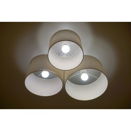 Duolla - Plafoniera ROLLER TRIO 3xE27/60W/230V bianco/oro