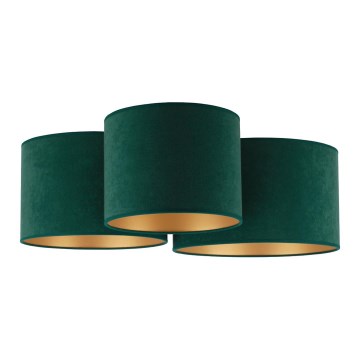 Duolla - Plafoniera ROLLER TRIO 3xE27/60W/230V verde/oro