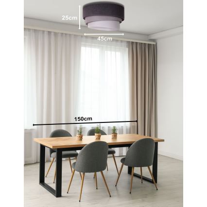 Duolla - Plafoniera TRIO 1xE27/15W/230V diametro 45 cm antracite/grigio/bianco