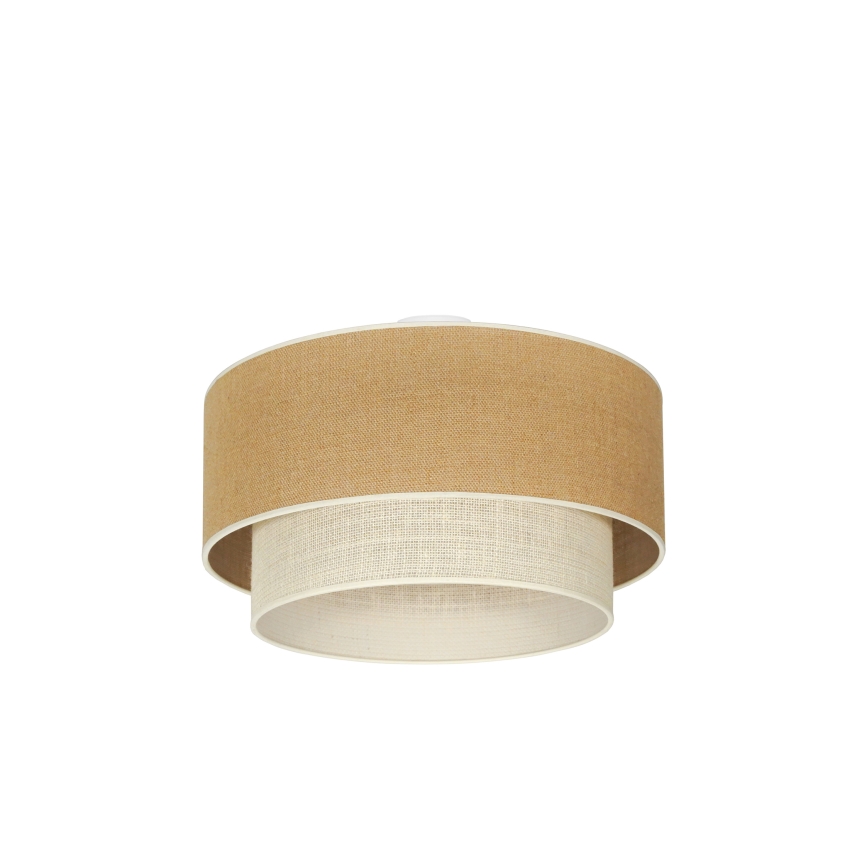 Duolla - Plafoniera YUTE BOHO 3xE27/15W/230V diametro 60 cm marrone/color crema