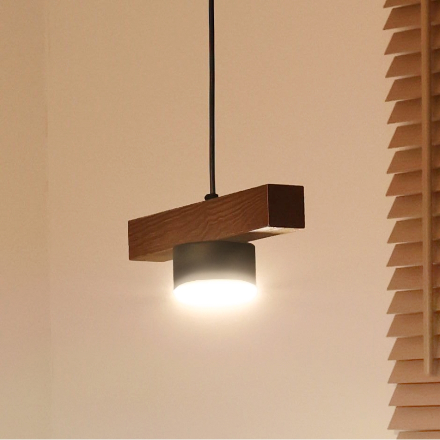 Duolla - Sospensione a cavo IRONLINE 1xGX53/3W/230V pino/rovere/nero