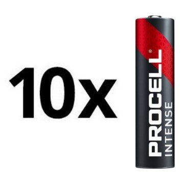 Duracell - 10 pz Batteria alcalina Procell Intense LR03/AAA 1,5V 1465 mAh