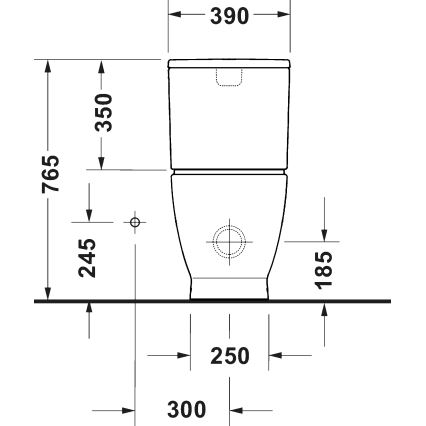 Duravit 20600900002 - WC monoblocco D-CODE ceramica/bianco lucido