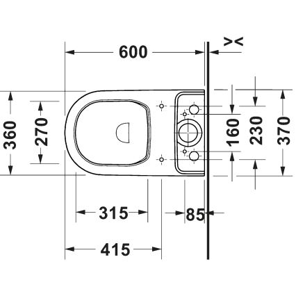 Duravit 20600900002 - WC monoblocco D-CODE ceramica/bianco lucido