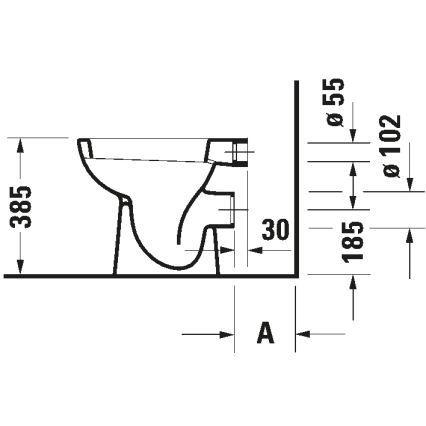 Duravit 21080900002 - WC a pavimento D-CODE in ceramica/bianco lucido