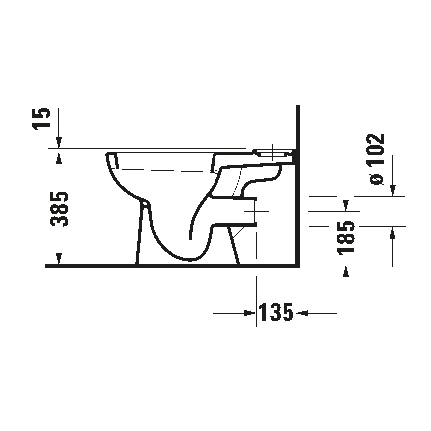 Duravit 21110900002 - WC monoblocco D-CODE ceramica/bianco lucido