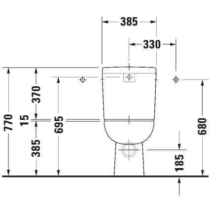 Duravit 21110900002 - WC monoblocco D-CODE ceramica/bianco lucido