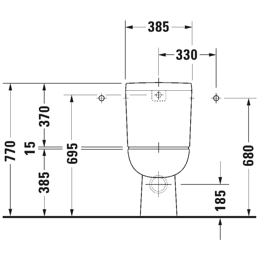 Duravit 21110900002 - WC monoblocco D-CODE ceramica/bianco lucido