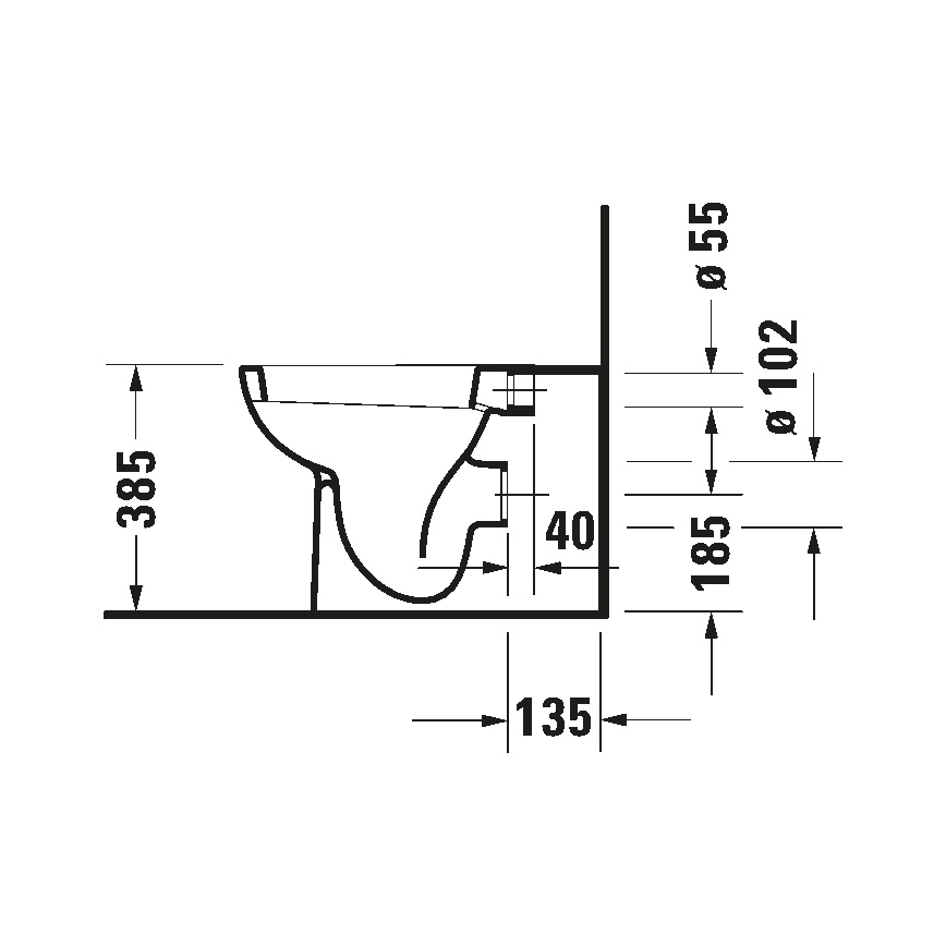 Duravit 21150900002 - WC a pavimento D-CODE ceramica/bianco lucido