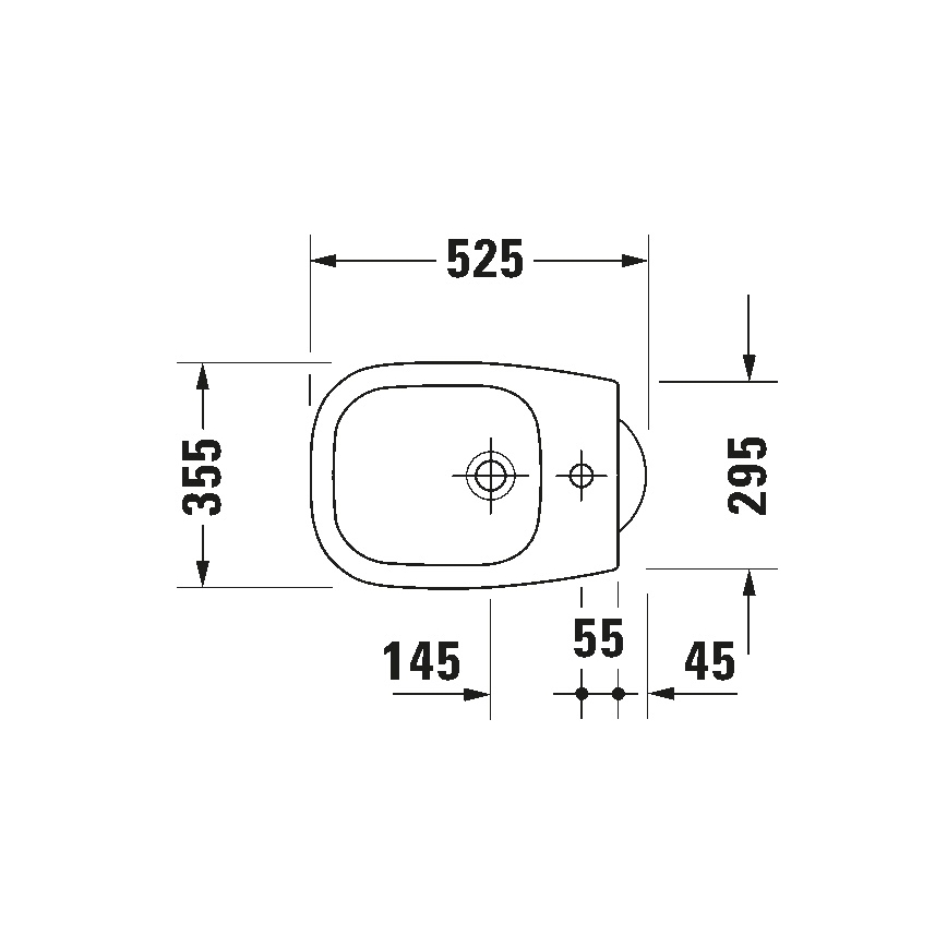 Duravit 22371000002 - Bidet a pavimento D-CODE 35,5x52,5 cm ceramica/bianco lucido