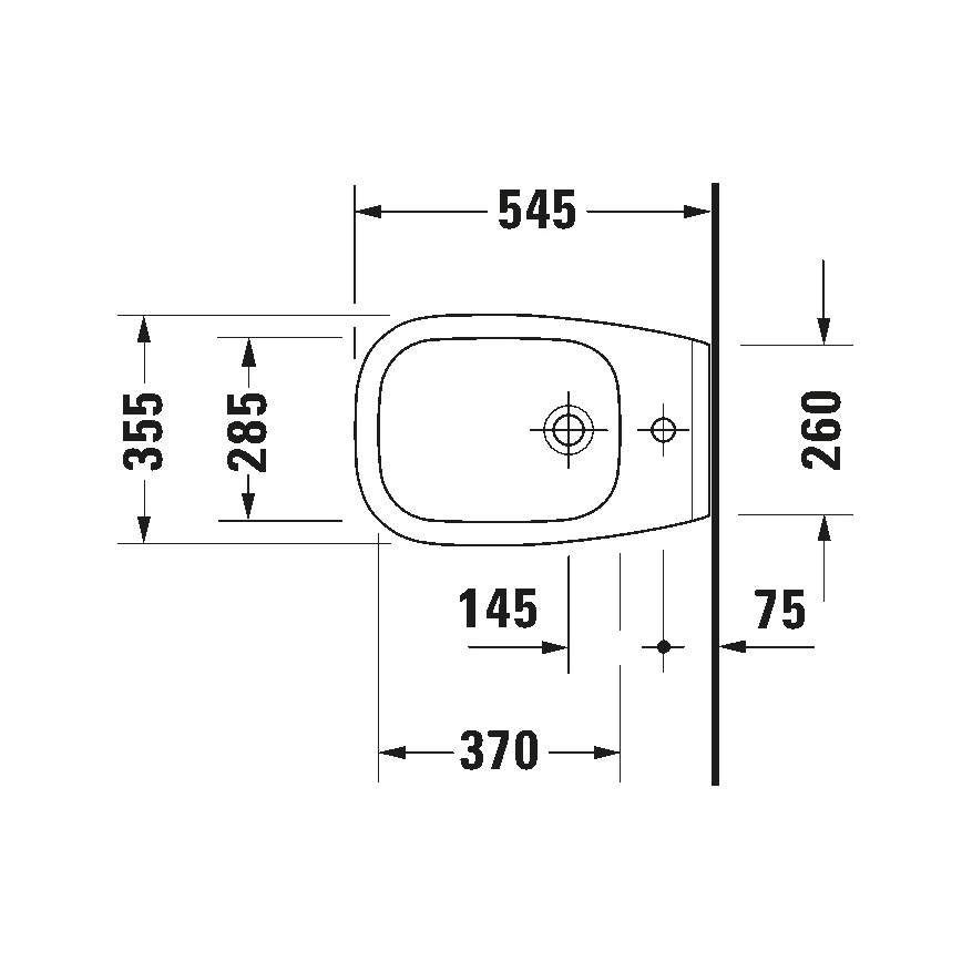 Duravit 22571500002 - Bidet sospeso D-CODE ceramica/bianco lucido