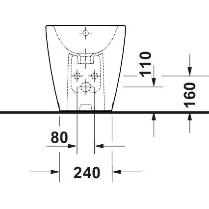 Duravit 2294100000 - Bidet a pavimento D-NEO in ceramica, bianco lucido