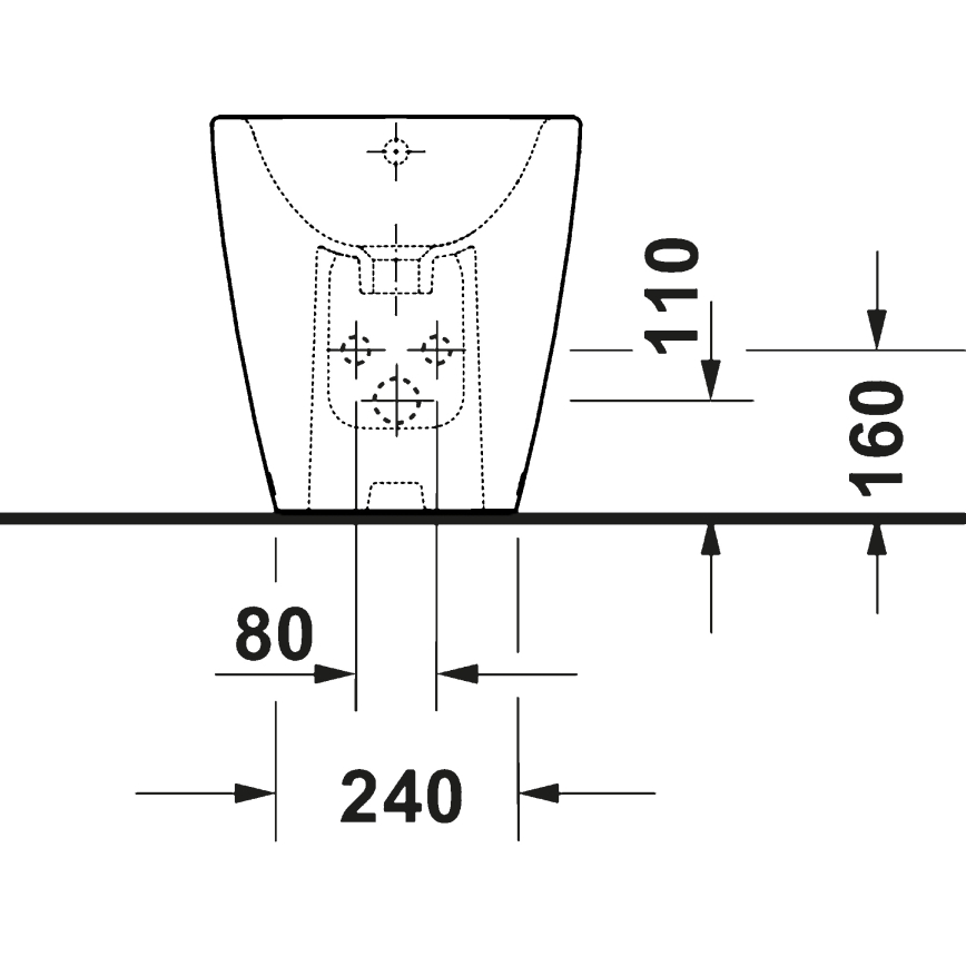 Duravit 2294100000 - Bidet a pavimento D-NEO in ceramica, bianco lucido