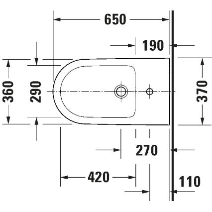 Duravit 2294100000 - Bidet a pavimento D-NEO in ceramica, bianco lucido