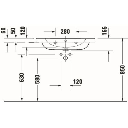Duravit 23998000002 - Lavabo sospeso D-CODE 80x48 cm ceramica/bianco lucido