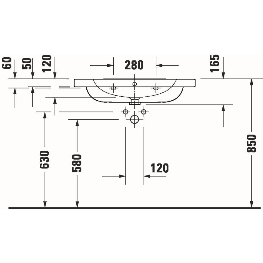 Duravit 23998000002 - Lavabo sospeso D-CODE 80x48 cm ceramica/bianco lucido