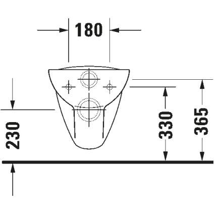 Duravit 25350900002 - Vaso sospeso D-CODE ceramica/bianco lucido