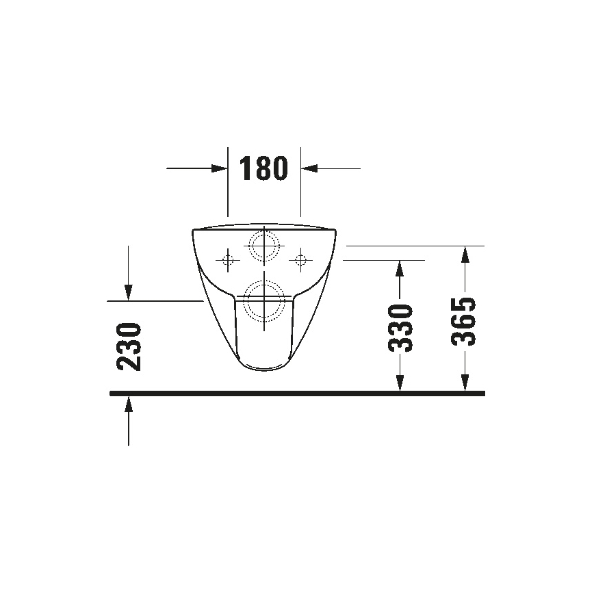 Duravit 25700920002 - WC sospeso senza brida D-CODE ceramica/bianco lucido