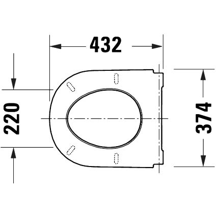 Duravit 28210000 - Sedile per WC D-CODE 37,4x43,3 cm bianco