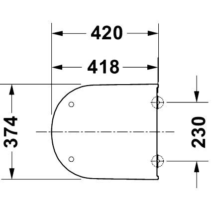Duravit 28310000 - Sedile per WC D-CODE 37,4x42 cm, bianco