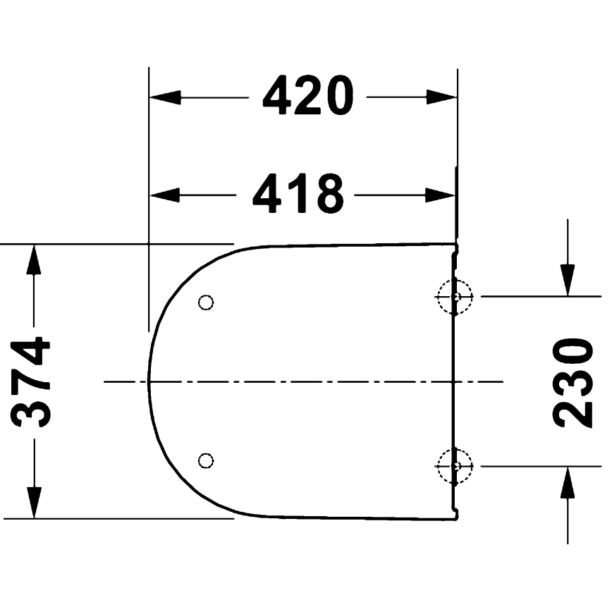 Duravit 28310000 - Sedile per WC D-CODE 37,4x42 cm, bianco