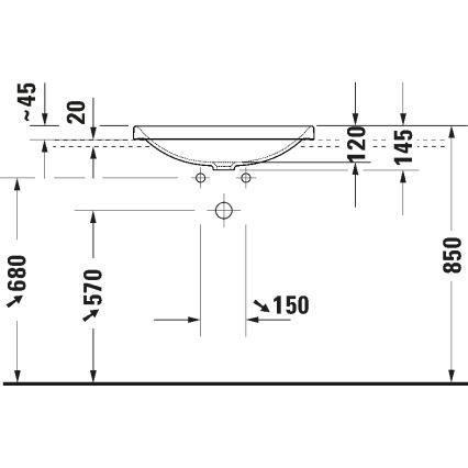 Duravit 358600079 - Lavabo da incasso D-NEO 60x44 cm ceramica/bianco lucido