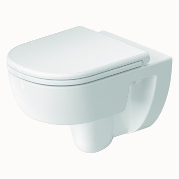 Duravit 45130900B2 - WC sospeso senza brida con sedile SoftClose D-CODE ceramica/bianco lucido