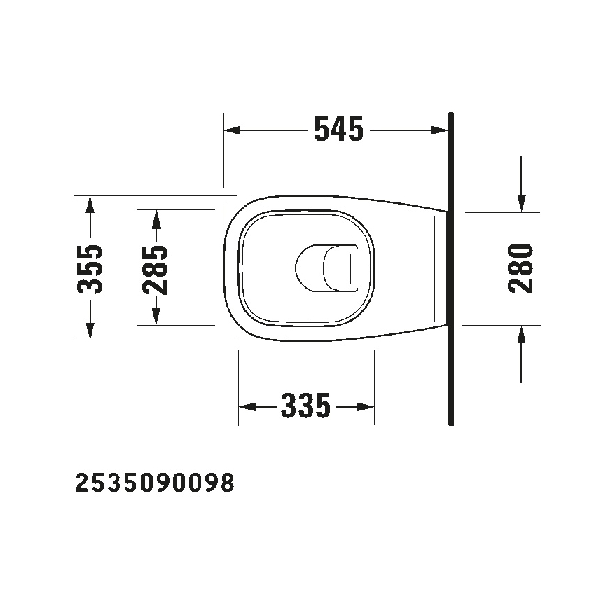 Duravit 45351900A1 - WC sospeso con sedile D-CODE ceramica/bianco lucido