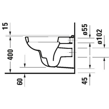 Duravit 45351900A1 - WC sospeso con sedile D-CODE ceramica/bianco lucido