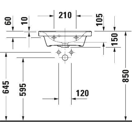 Duravit 742500060 - Lavabo sospeso D-NEO 50x40 cm ceramica/bianco lucido