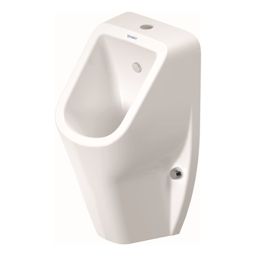 Duravit 828300000 - Urinale D-CODE senza brida, attacco acqua superiore, scarico posteriore, ceramica/bianco lucido